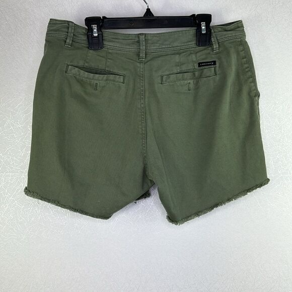 Sanctuary Army Green Raw Hem Shorts 28 - Picture 2 of 4